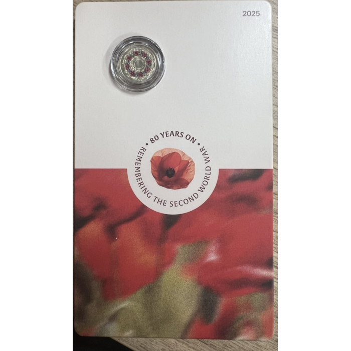 2025 WW11 $2 80th Anniversary RAM Roll +1  WW2 Poppy Wreath C Mint Coin 