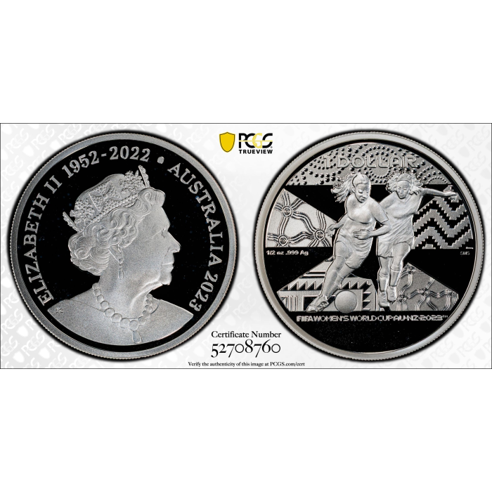 2023  $1  FIFA WOMENS WORLD CUP AU-NZ-23 FINE SILVER PROOF PR68DCAM