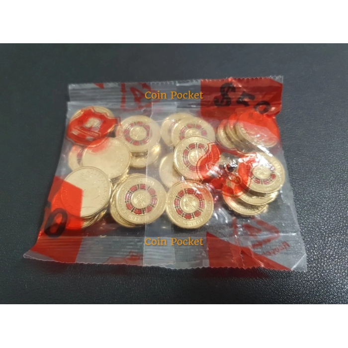 Repatriation 100 Years 25 Coin Security Bag 2019 Two Dollar Red Coloured $2