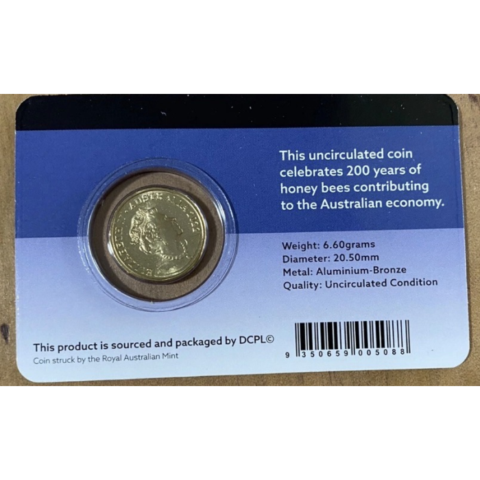 🐝 2023  $2 Honey Bee Downies Carded  Coin +1  UNC $2 Honey Bee in a 2x2 card 