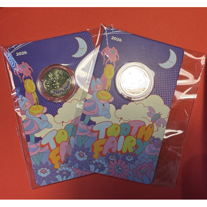 2026 Toothfairy $2 Coloured Coin on Small Card