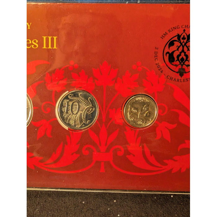 2024 PNC 3-coin 20c, 10c, 5c King Charles III (75th Birthday)
