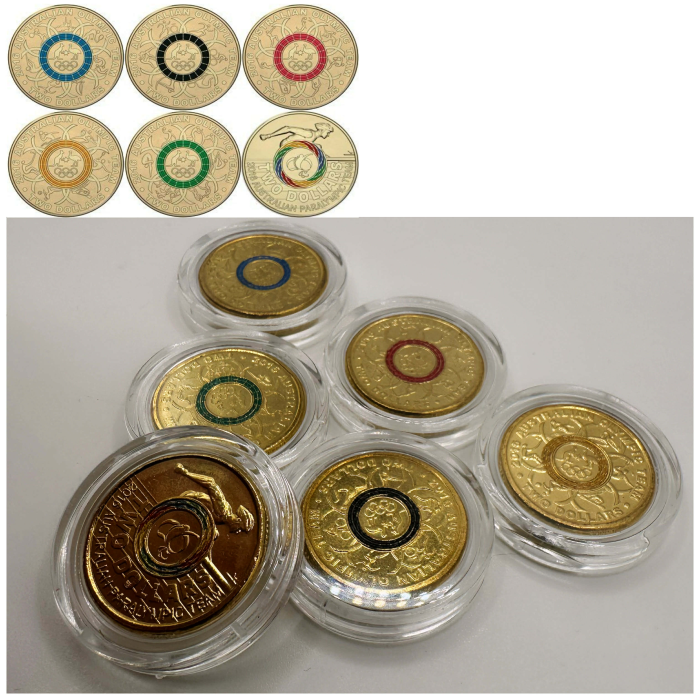 6x UNC Rio Olympics $2 Coin Set - In Lighthouse Capsules (Full Set)