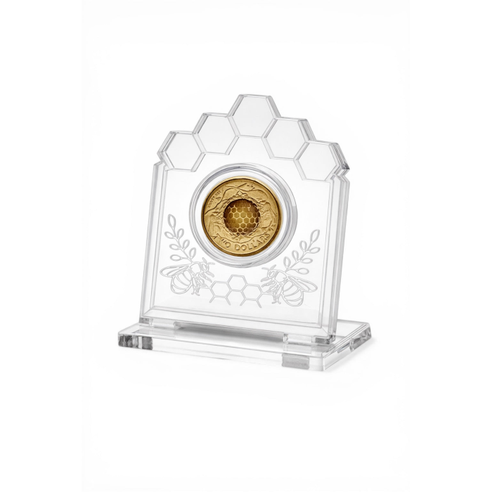 2022 Australian Honeybee $2 Coin + Display Stand
