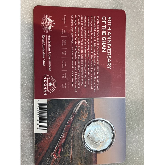 The Ghan train commemorative 2019 coin