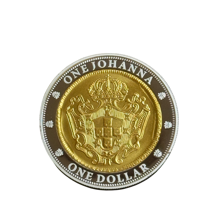 2007 $1 Selectively Gold Plated Silver Proof Coin - 1732 One Johanna 60.46 gram 