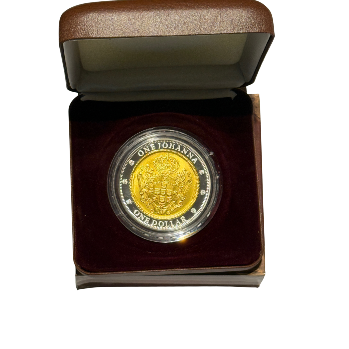 2007 $1 Selectively Gold Plated Silver Proof Coin - 1732 One Johanna 60.46 gram 