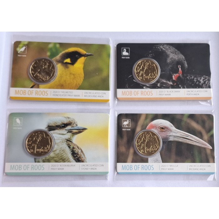 2020 $1 Mob Of Roos ANDA Money Expo carded coin set