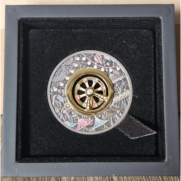 2025 Perth Mint Ferris Wheel 2oz Silver antiqued finish