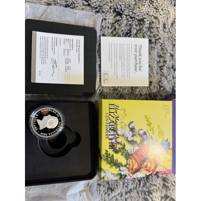 2026 RAM $5 HRM Elizabeth II Centenary Silver Proof coin 