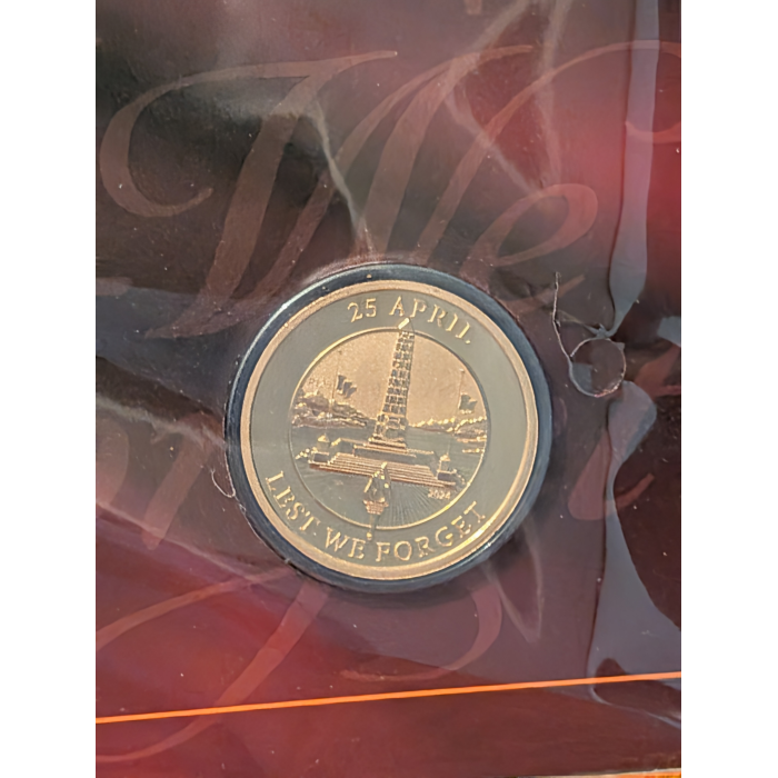 AUSTRALIAN: 2024 & 2025 $1 ANZAC DAY LEST WE FORGET APRIL 25 COIN ON CARD  