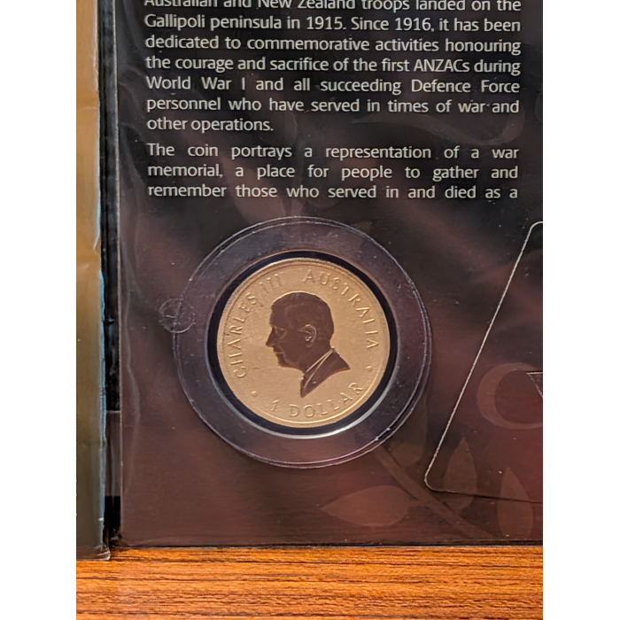 AUSTRALIAN: 2024 & 2025 $1 ANZAC DAY LEST WE FORGET APRIL 25 COIN ON CARD  