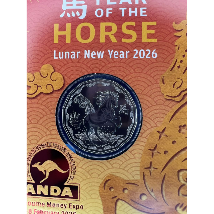 2026 ANDA Melbourne Year of Horse 50c PNC #114 of only 750 released.