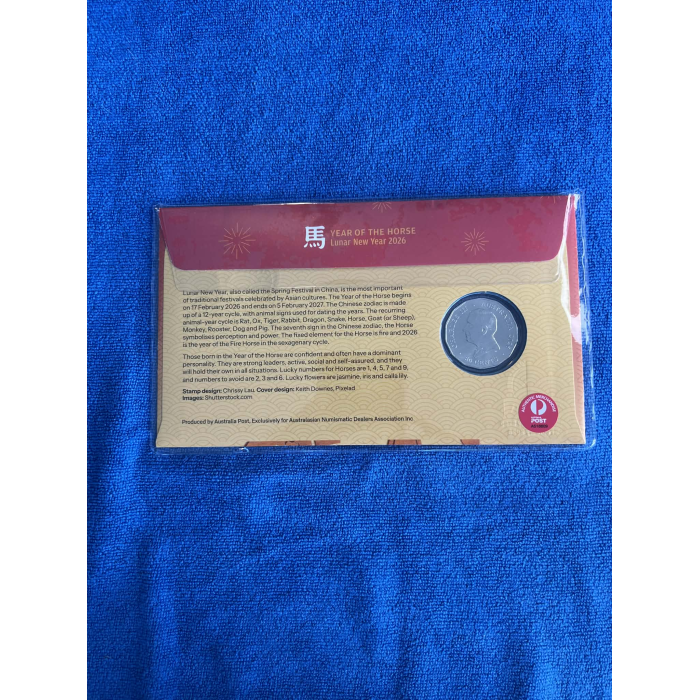 2026 ANDA Melbourne Year of Horse 50c PNC #114 of only 750 released.
