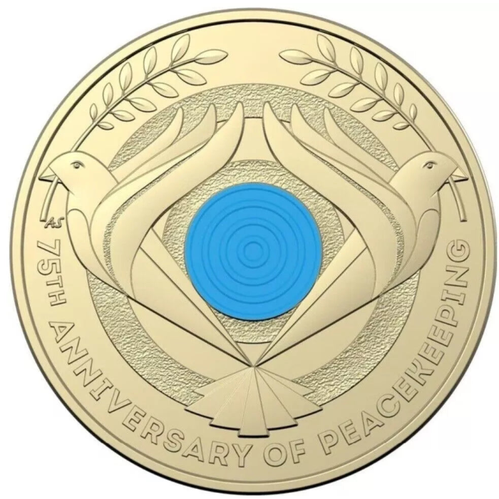 1x UNC 2022 75th Anniversary Of Peacekeeping $2 Coin - In Lighthouse Capsule