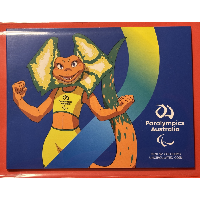 2020 Tokyo Paralympics Folder with 1 x UNC $2 Coin 