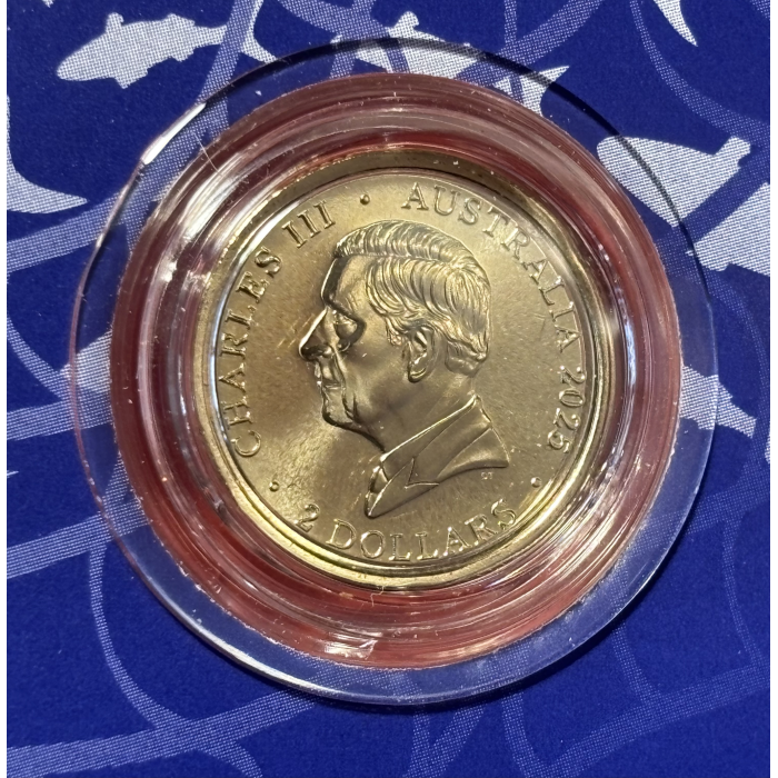 2025 $2 “C” MINTMARK Coloured Uncirculated Coin - Torres Strait Islander Flag