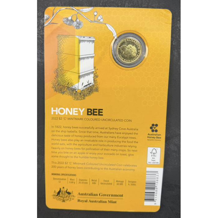 2022 $1 Honey Bee C Mintmark Coin in Card – Royal Australian Mint