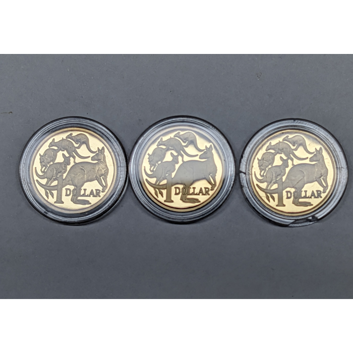 2024 to 2026 (Three) $1 Mob of Roos Proof Coins - bundle