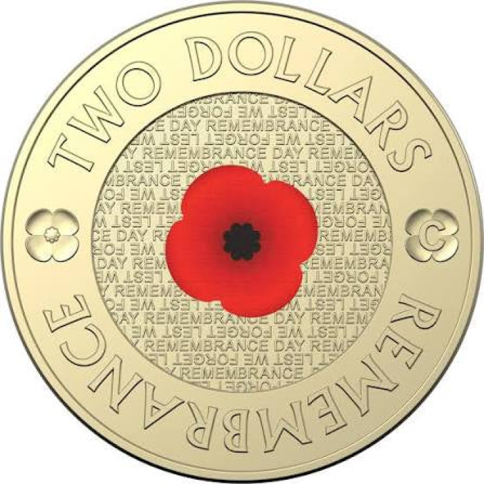 2022 'C' Mintmark Coloured Uncirculated Coin "Red Poppy" C Mint