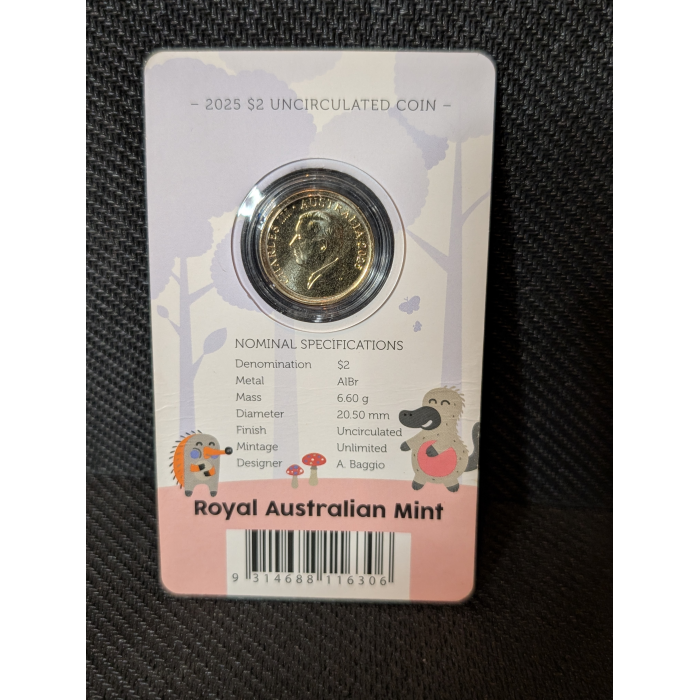 2025 $2  tooth fairy coin on card 