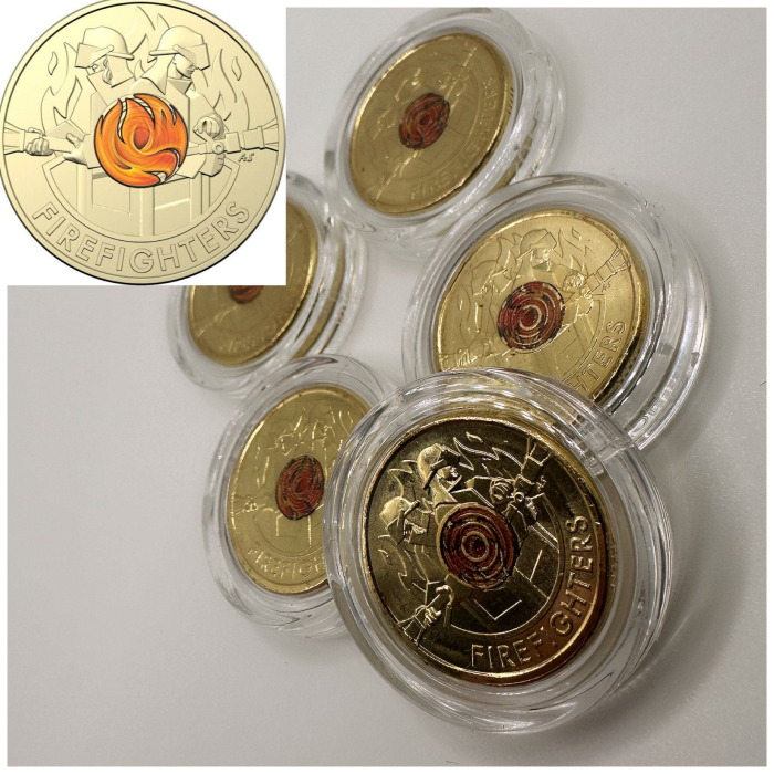 1x UNC 2021 Firefighter $2 Coin - In Lighthouse Capsule