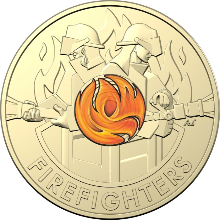 1x UNC 2021 Firefighter $2 Coin - In Lighthouse Capsule