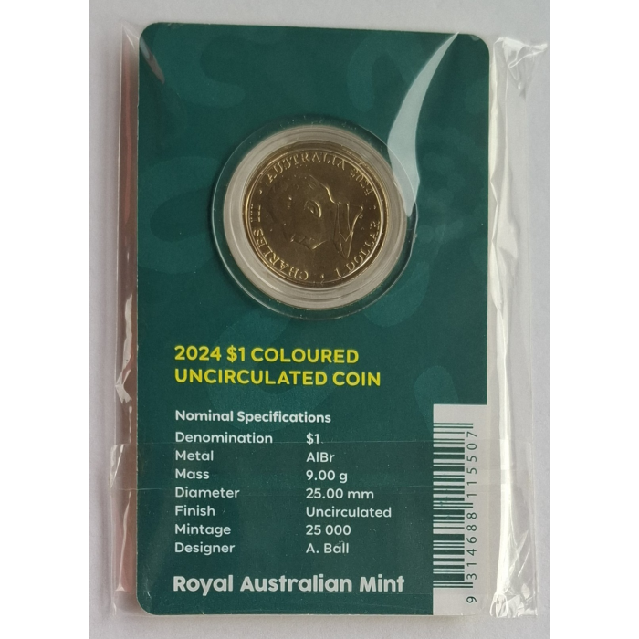2024 $1 Australian Paralympic Team Carded Coin