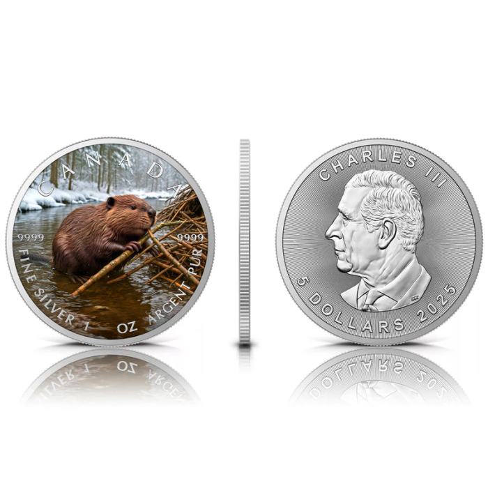 O&G - WINTER BEAVER 2025 CANADA MAPLE LEAF 1OZ SILVER COIN