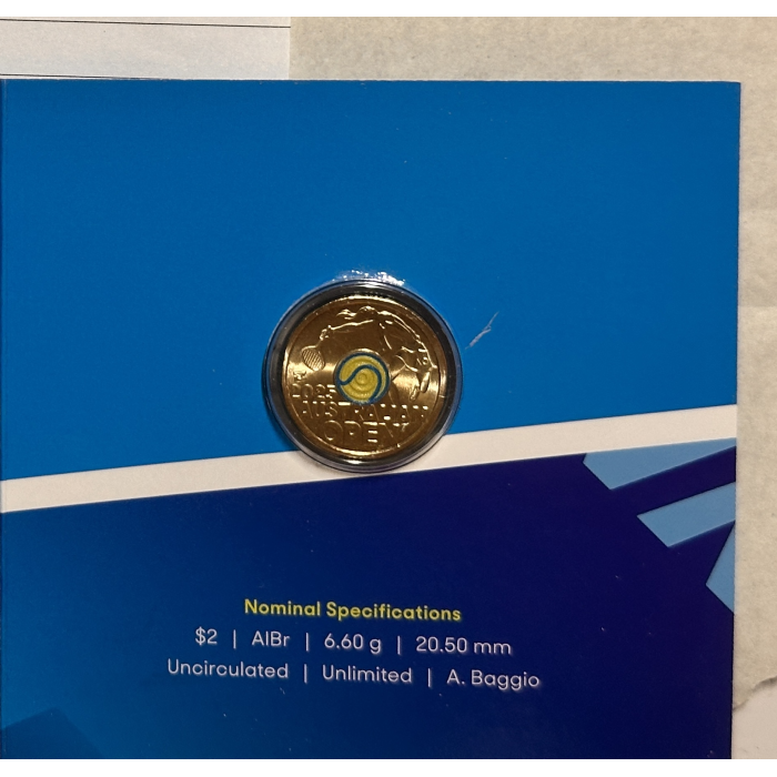 2025 $2 Privy  Australian Open Woman’s  Fluorescent Coin   