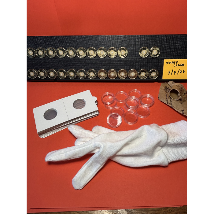 2026 $2 Dawn Service PAIR (2) of Coloured Uncirculated Coins in Lighthouse 2x2s