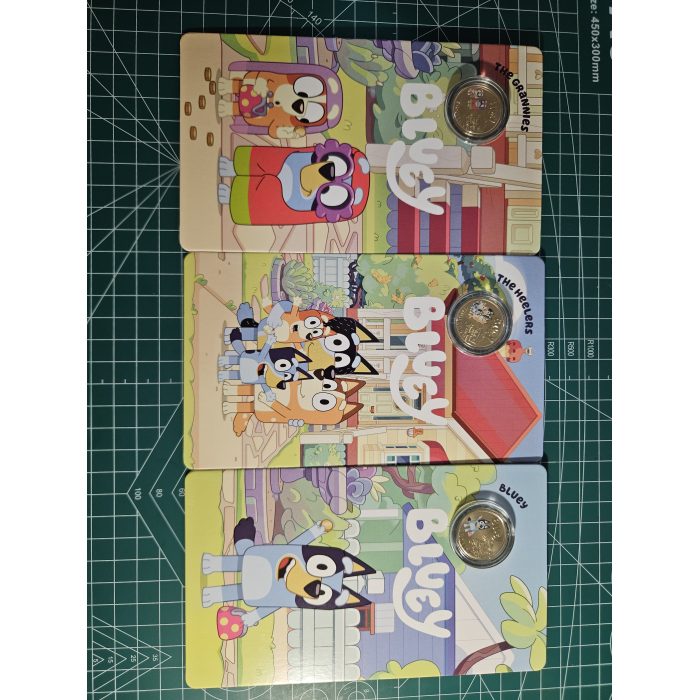 Bluey..! $1- carded coins