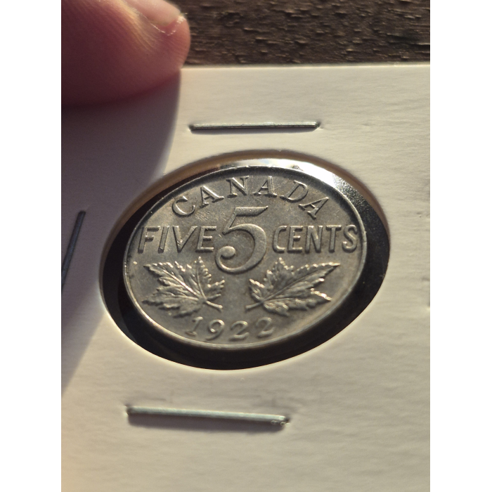 1922 CANADA 5 CENT (UNC)