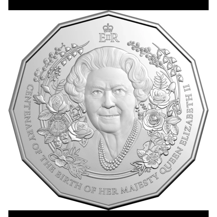 2026 Royal Australian Mint - HM Queen Elizabeth II Centenary of Birth 50c Coin