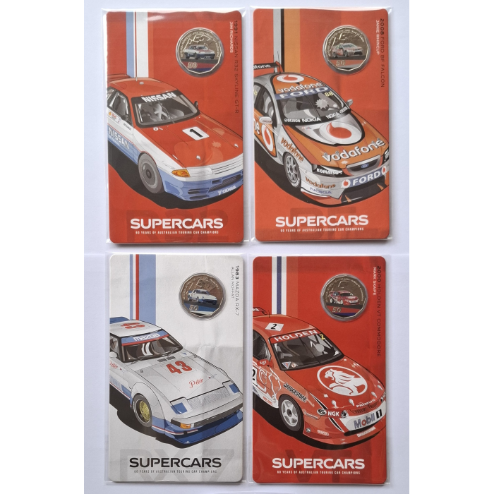 2020 50c 60 Years Of Supercars carded coins