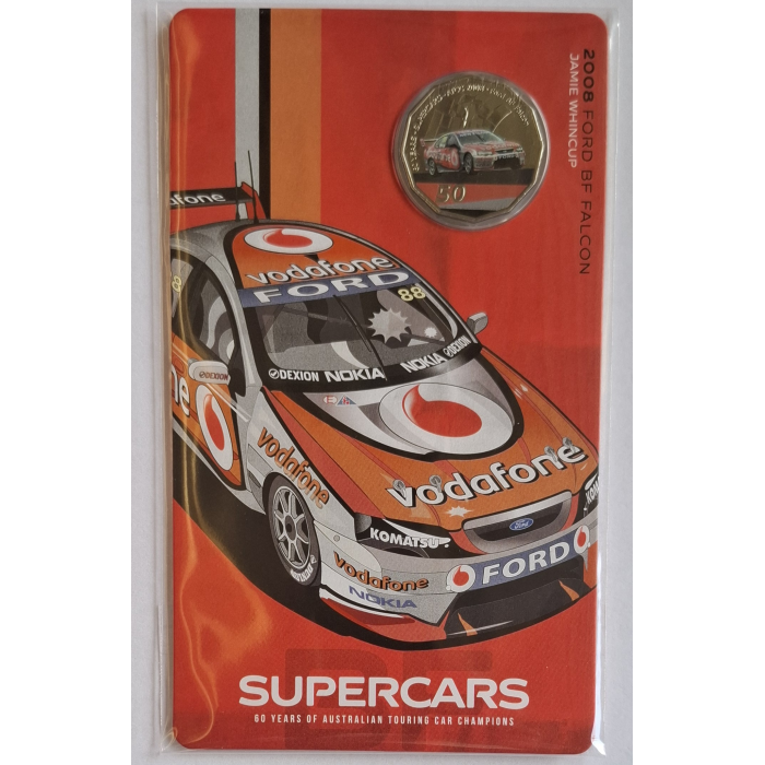 2020 50c 60 Years Of Supercars carded coins