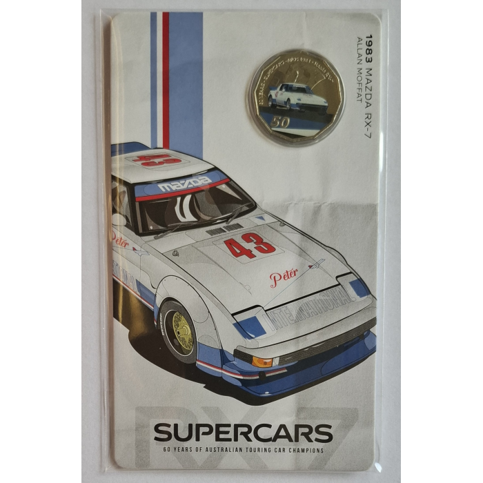 2020 50c 60 Years Of Supercars carded coins