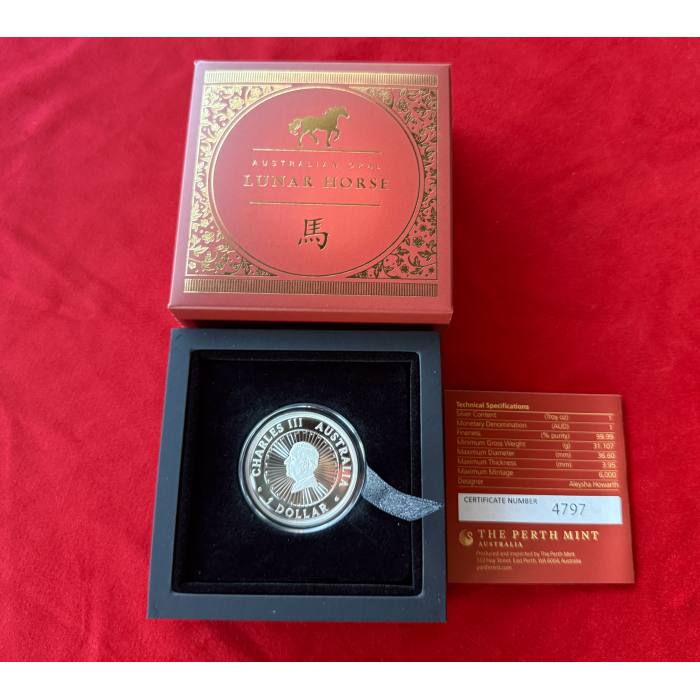 Australian Opal Lunar Series 2026 Year of the Horse 1oz Silver Proof Coin