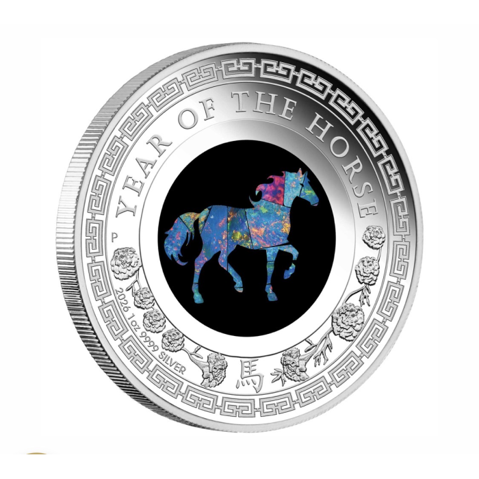 Australian Opal Lunar Series 2026 Year of the Horse 1oz Silver Proof Coin
