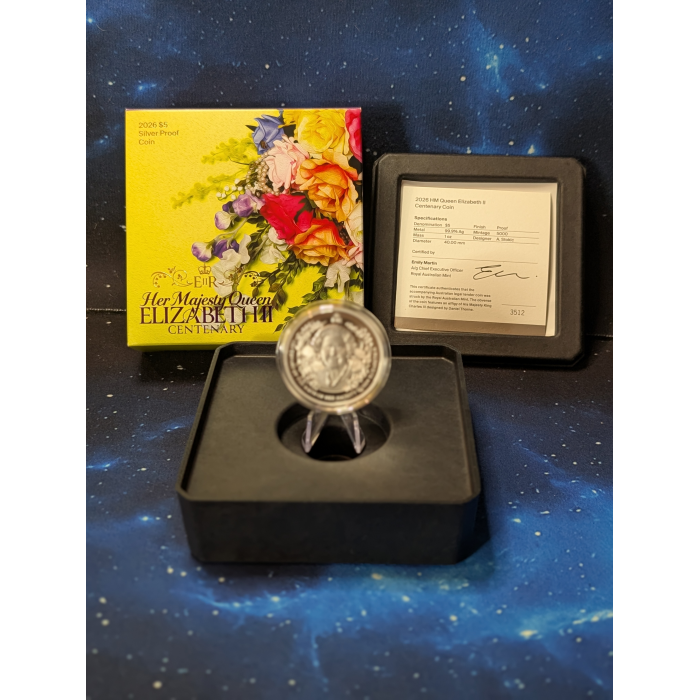 2026 $5 1oz Fine Silver Proof Coin HM Queen Elizabeth II