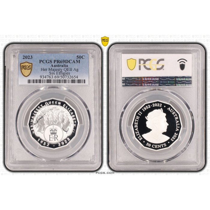 2023  50c  HER MAJESTY QUEEN ELIZABETH II SILVER PROOF PCGS PR69DCAM