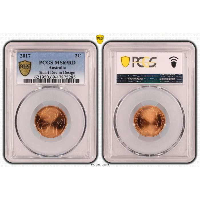 2017 RAM Australia Stuart Devlin Revisiting a Vision 2c Bronze PCGS MS69RD