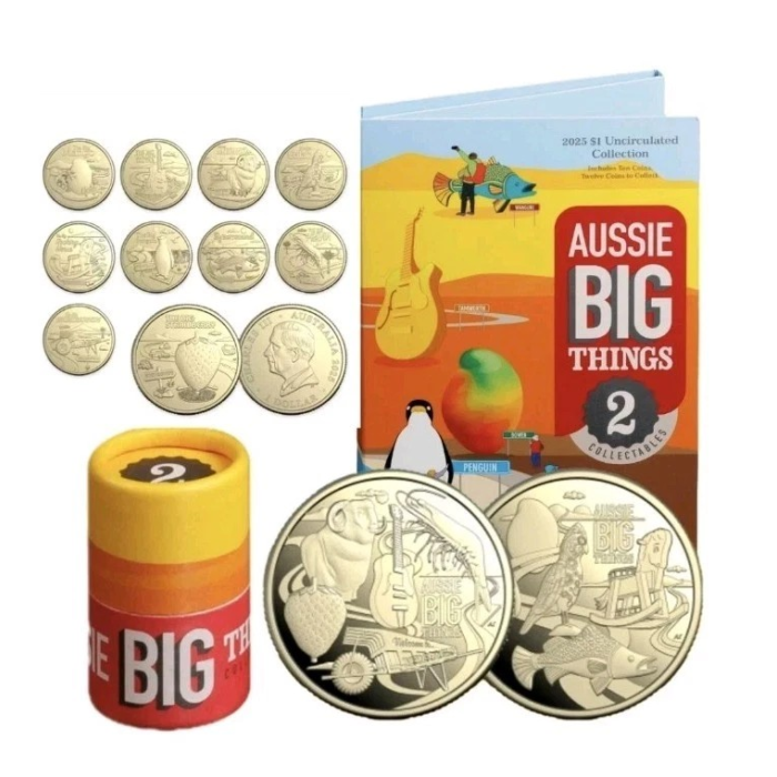 Aussie Big Things 2 2025 - Complete 12 Coin Set – 10 in Tube + 2 Register coins