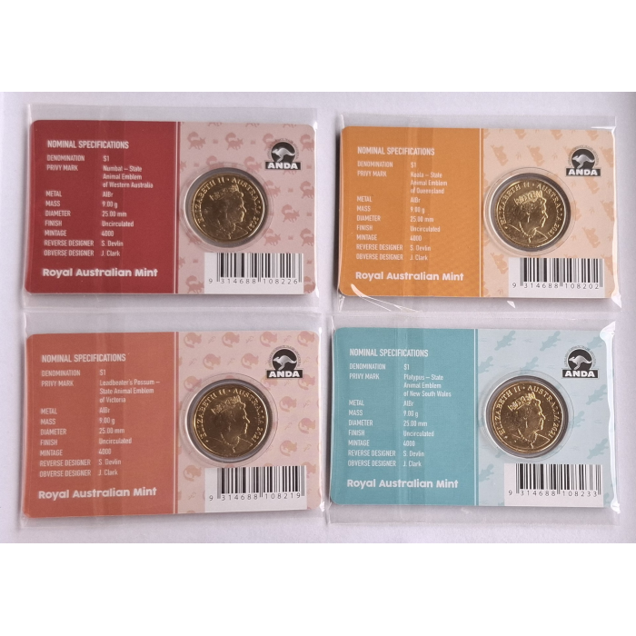 2021 $1 Mob Of Roos ANDA Money Expo carded coin set