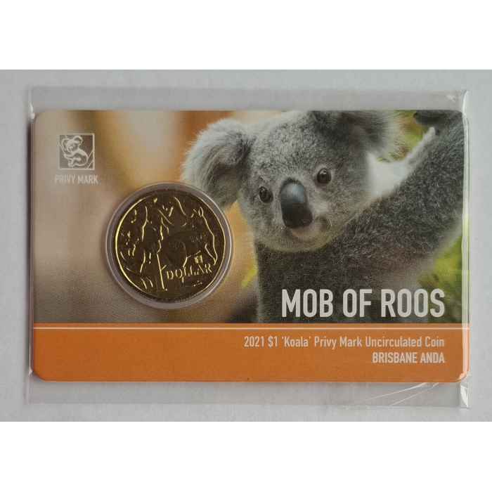 2021 $1 Mob Of Roos ANDA Money Expo carded coin set