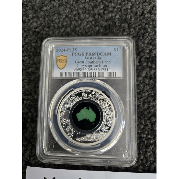 Great Southern Land Chrysoprase 1oz silver PR69