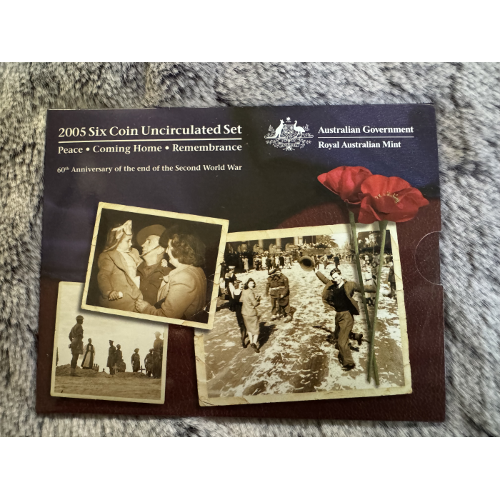 2005 RAM 60th Anniversary end of WW2 6 coin Uncirculated Mint year set 