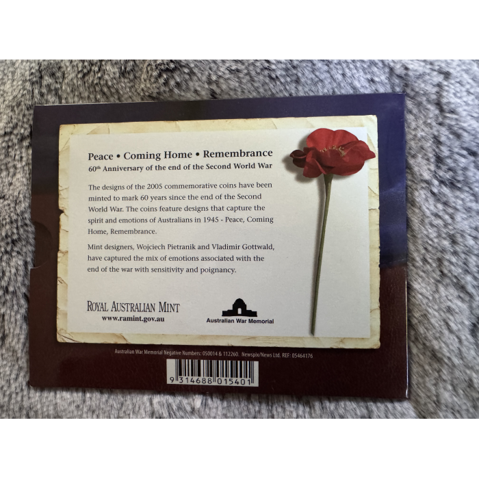 2005 RAM 60th Anniversary end of WW2 6 coin Uncirculated Mint year set 