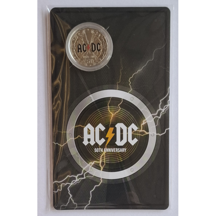 2023 50c 50 Years Of AC/DC Carded Coin