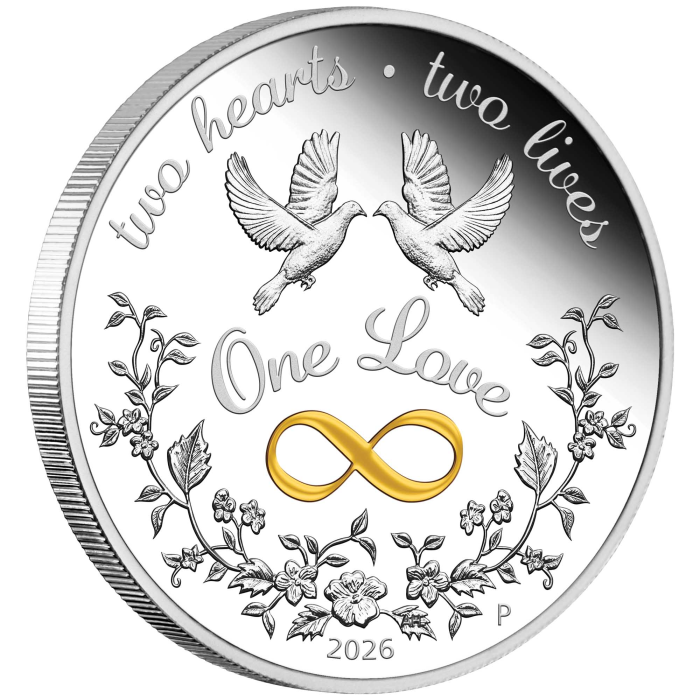 THE PERTH MINT - ONE LOVE 2026 1OZ SILVER PROOF COIN